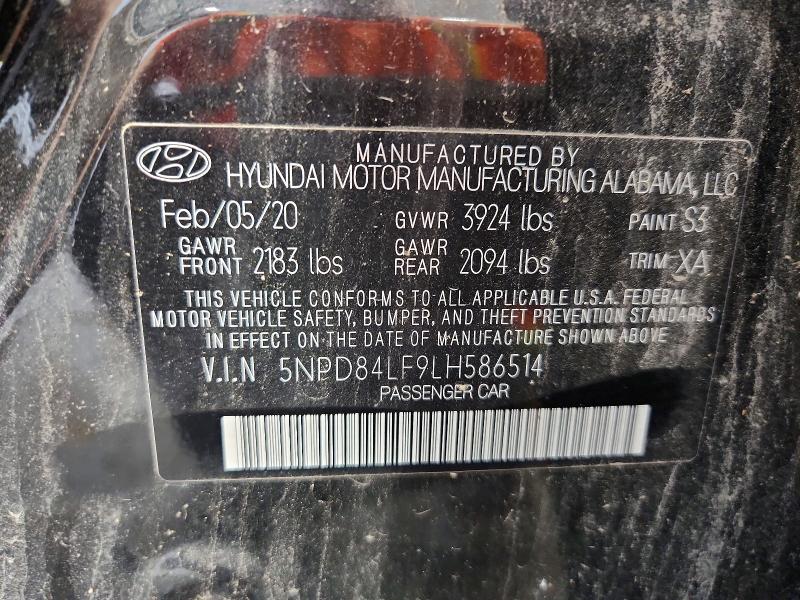 Продажа на аукционе авто 2020 Hyundai Elantra, vin: 5NPD84LF9LH586514, номер лота: 64646836