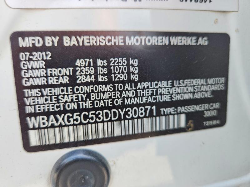 63622586 :رقم المزاد ، WBAXG5C53DDY30871 vin ، 2013 Bmw 528 مزاد بيع