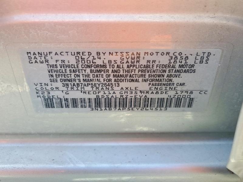 Aukcja sprzedaży 2014 Nissan Sentra, vin: 3N1AB7AP5EY264513, numer aukcji: 66377766