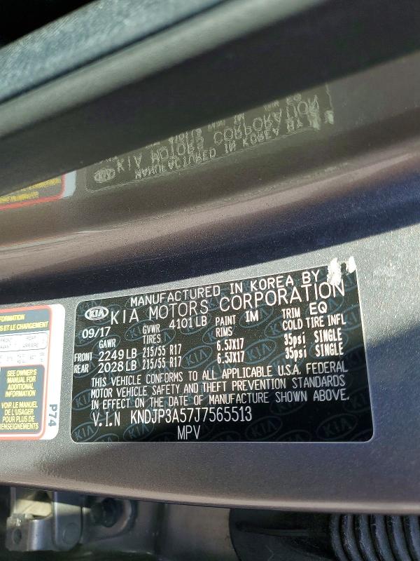 64827286 :رقم المزاد ، KNDJP3A57J7565513 vin ، 2018 Kia Soul مزاد بيع