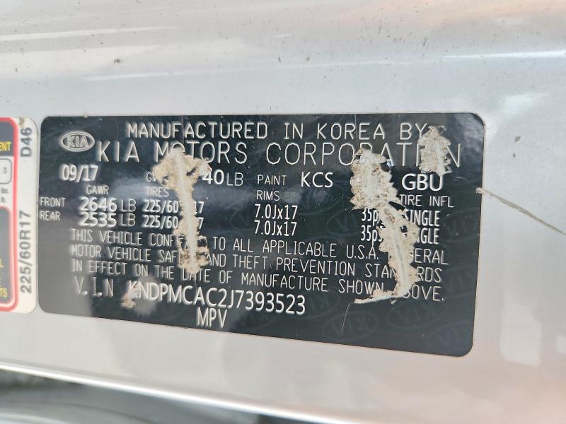 66704576 :رقم المزاد ، KNDPMCAC2J7393523 vin ، 2018 Kia Sportage مزاد بيع