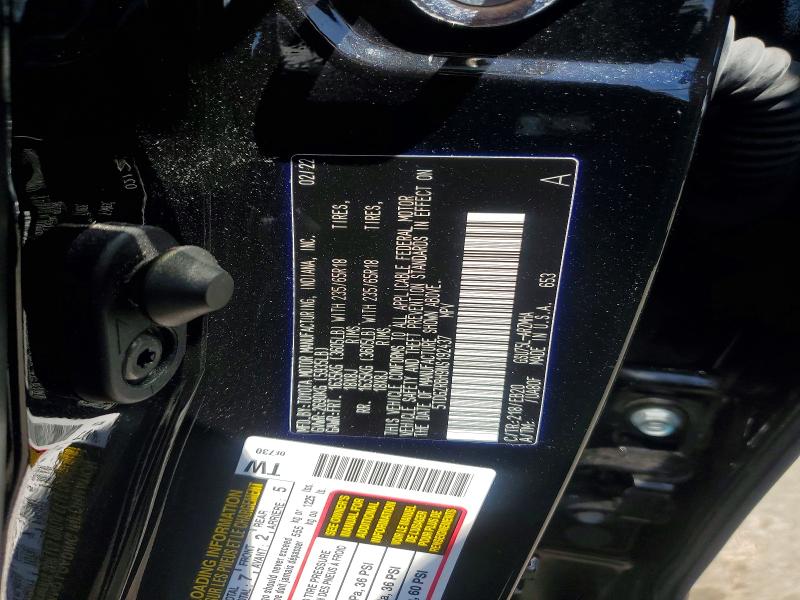 62759626 :رقم المزاد ، 5TDGZRBH9NS192437 vin ، 2022 Toyota Highlander مزاد بيع