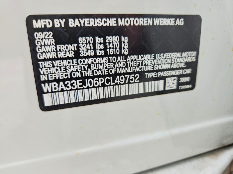 Aukcja sprzedaży 2023 Bmw 760, vin: WBA33EJ06PCL49752, numer aukcji: 66387126