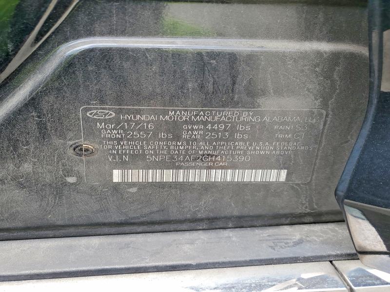 63903966 :رقم المزاد ، 5NPE34AF2GH415390 vin ، 2016 Hyundai Sonata مزاد بيع