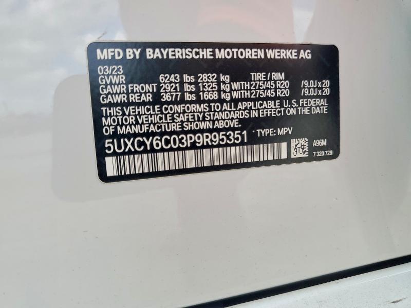 Aukcja sprzedaży 2023 Bmw X6, vin: 5UXCY6C03P9R95351, numer aukcji: 65471046