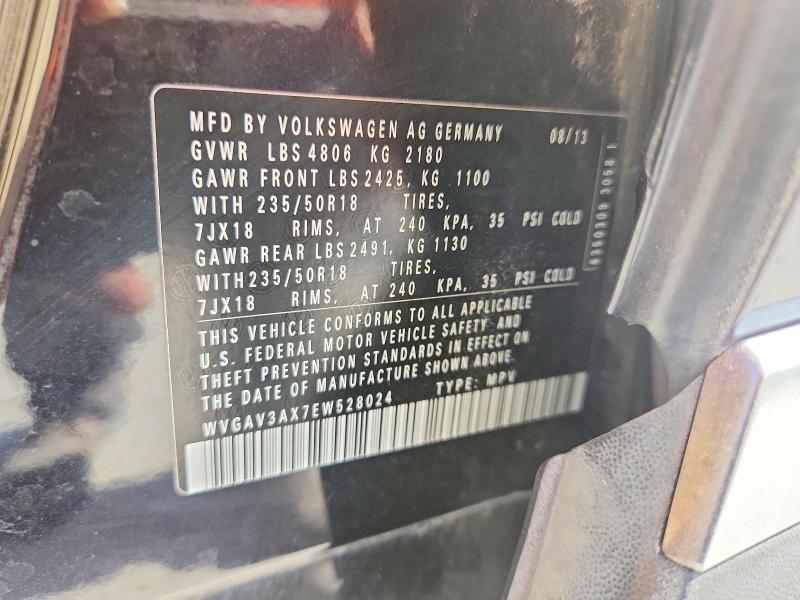 Продаж на аукціоні авто 2014 Volkswagen Tiguan, vin: WVGAV3AX7EW528024, номер лоту: 65908836