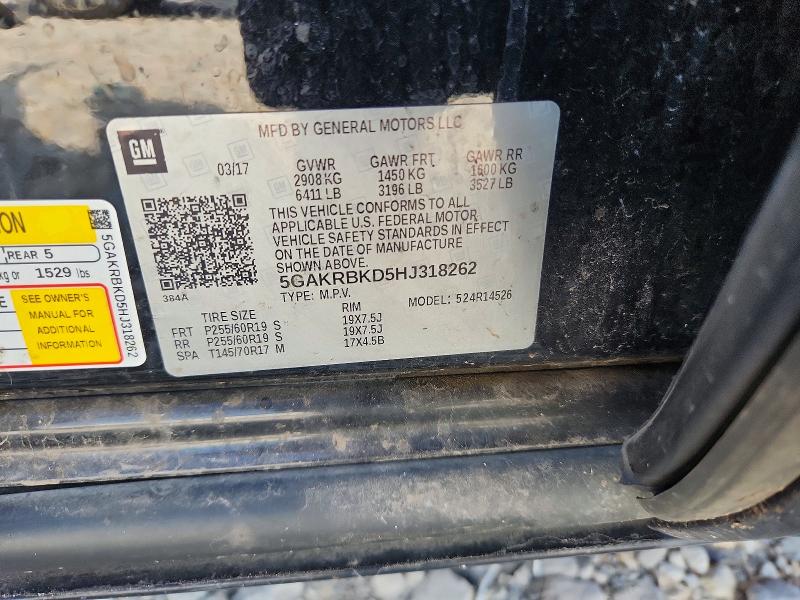 Aukcja sprzedaży 2017 Buick Enclave, vin: 5GAKRBKD5HJ318262, numer aukcji: 64198476