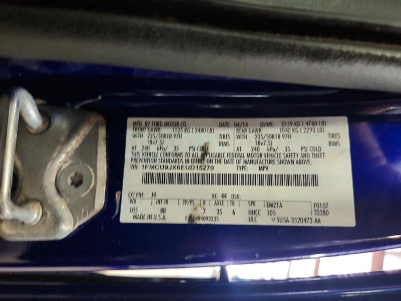 Aukcja sprzedaży 2014 Ford Escape, vin: 1FMCU9JX6EUD15270, numer aukcji: 64744646