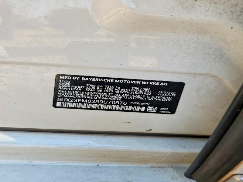 Aukcja sprzedaży 2024 Bmw X7, vin: 5UX23EM03R9U70876, numer aukcji: 66499926