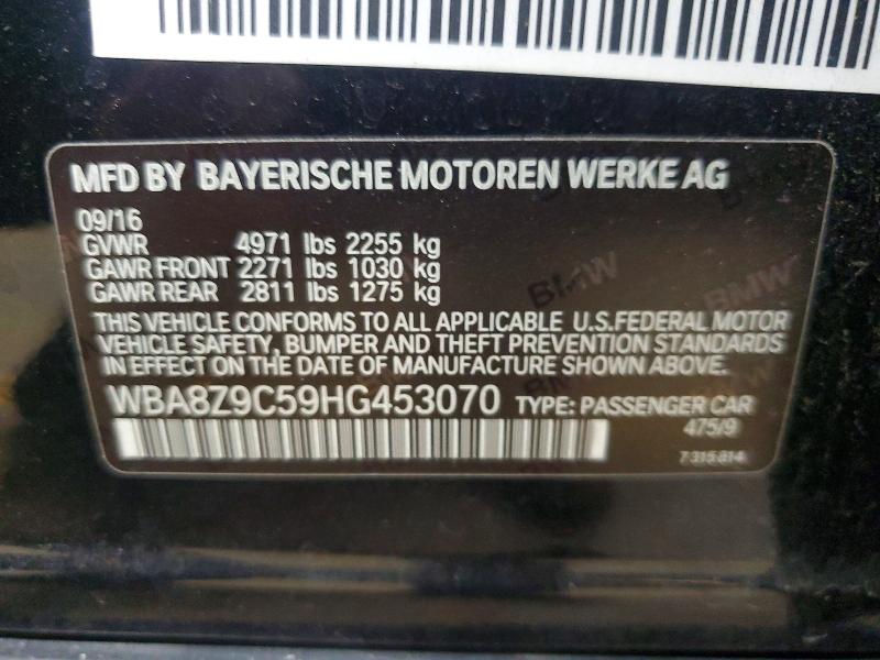 Aukcja sprzedaży 2017 Bmw 330, vin: WBA8Z9C59HG453070, numer aukcji: 64847476