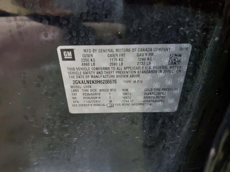 Aukcja sprzedaży 2017 Gmc Terrain, vin: 2GKALNEK8H6206676, numer aukcji: 63764786