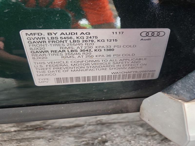 Продаж на аукціоні авто 2018 Audi Q5, vin: WA1CNAFY9J2097488, номер лоту: 65460746