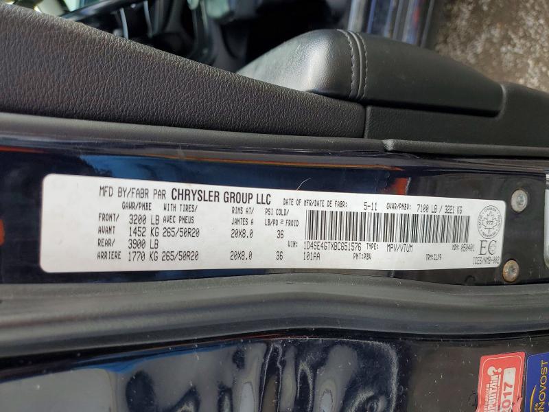 Aukcja sprzedaży 2011 Dodge Durango, vin: 1D4SE4GTXBC651576, numer aukcji: 66700206