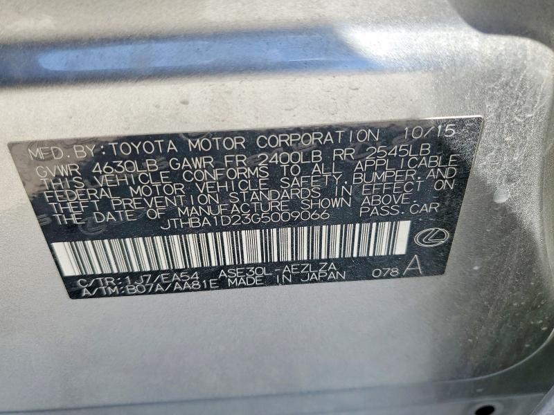Aukcja sprzedaży 2016 Lexus Is, vin: JTHBA1D23G5009066, numer aukcji: 65636756