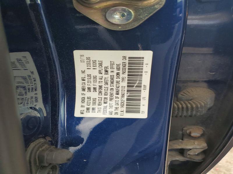 Продажа на аукционе авто 2017 Honda Accord, vin: 1HGCR2F78HA012102, номер лота: 63882726