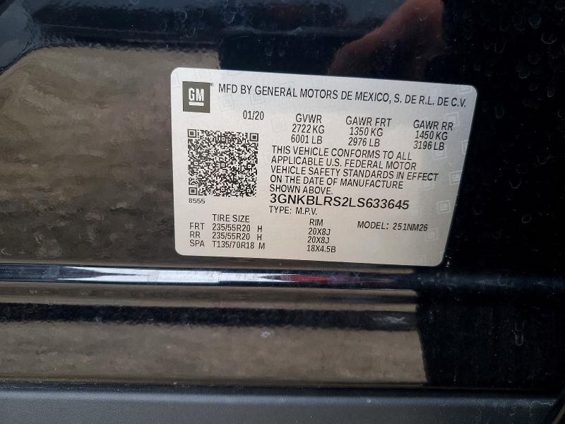 Продажа на аукционе авто 2020 Chevrolet Blazer, vin: 3GNKBLRS2LS633645, номер лота: 66055906