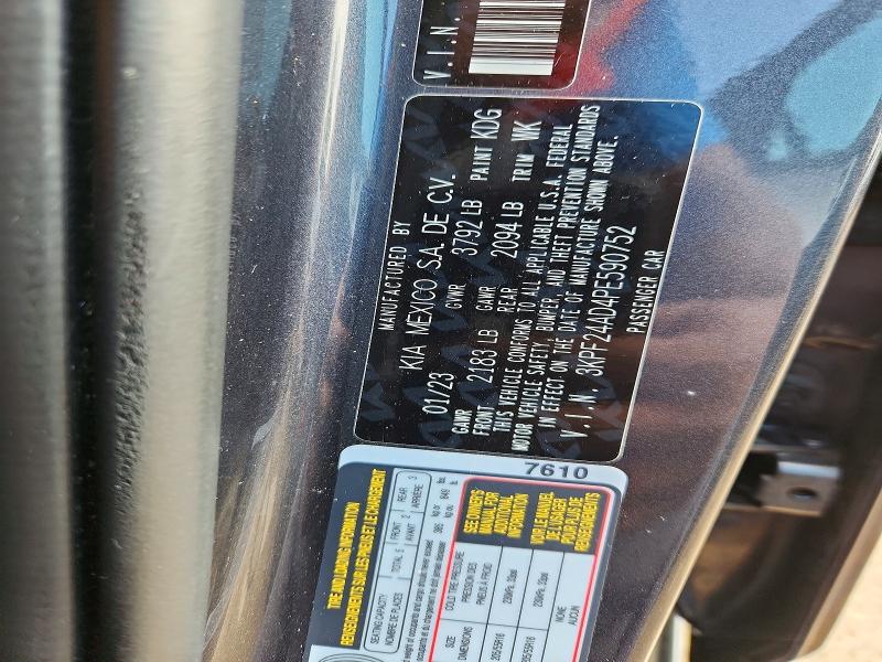 66144916 :رقم المزاد ، 3KPF24AD4PE590752 vin ، 2023 Kia Forte مزاد بيع