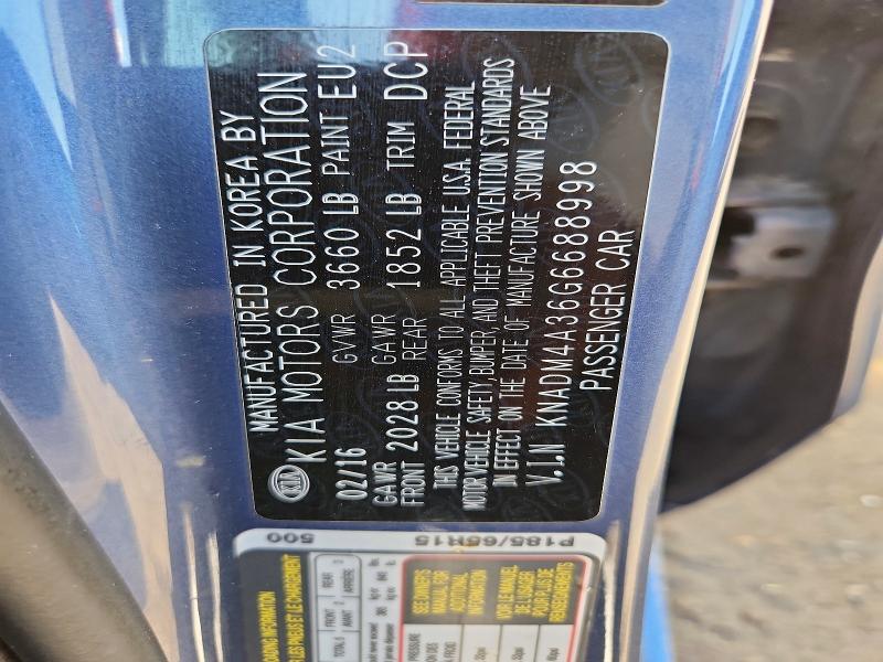 Aukcja sprzedaży 2016 Kia Rio, vin: KNADM4A36G6688998, numer aukcji: 65821746