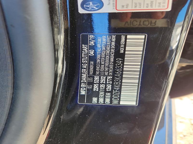 65343776 :رقم المزاد ، WDDZF4KB3KA663349 vin ، 2019 Mercedes-benz E مزاد بيع