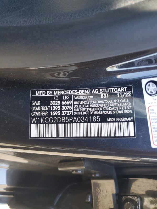 2023 Mercedes-benz Eqs Sedan მანქანა იყიდება აუქციონზე, vin: W1KCG2DB5PA034185, აუქციონის ნომერი: 63742556