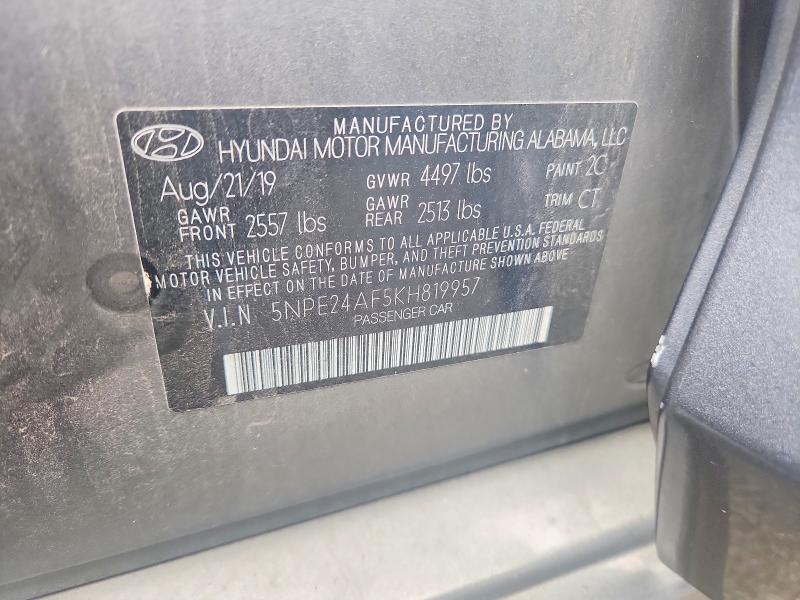 Aukcja sprzedaży 2019 Hyundai Sonata, vin: 5NPE24AF5KH819957, numer aukcji: 66300416