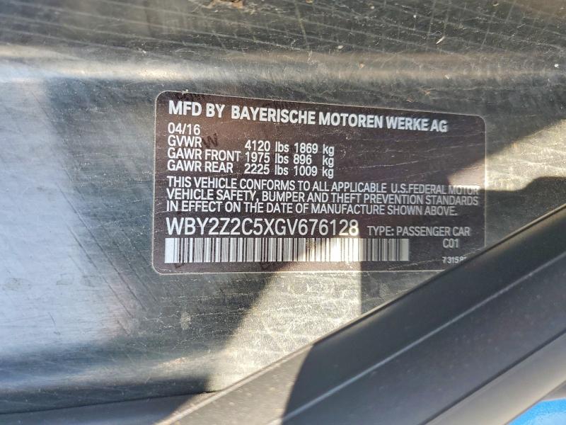 Продажа на аукционе авто 2016 Bmw I8, vin: WBY2Z2C5XGV676128, номер лота: 64094896