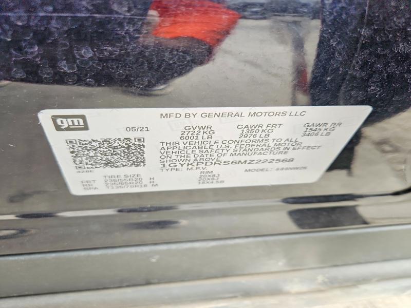 2021 Cadillac Xt6 მანქანა იყიდება აუქციონზე, vin: 1GYKPDRS6MZ222568, აუქციონის ნომერი: 66344066