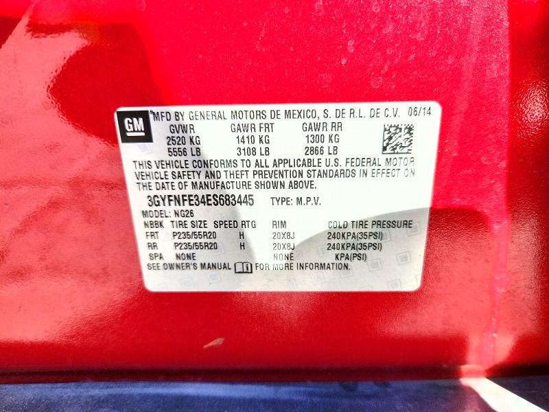 Продаж на аукціоні авто 2014 Cadillac Srx, vin: 3GYFNFE34ES683445, номер лоту: 63256366