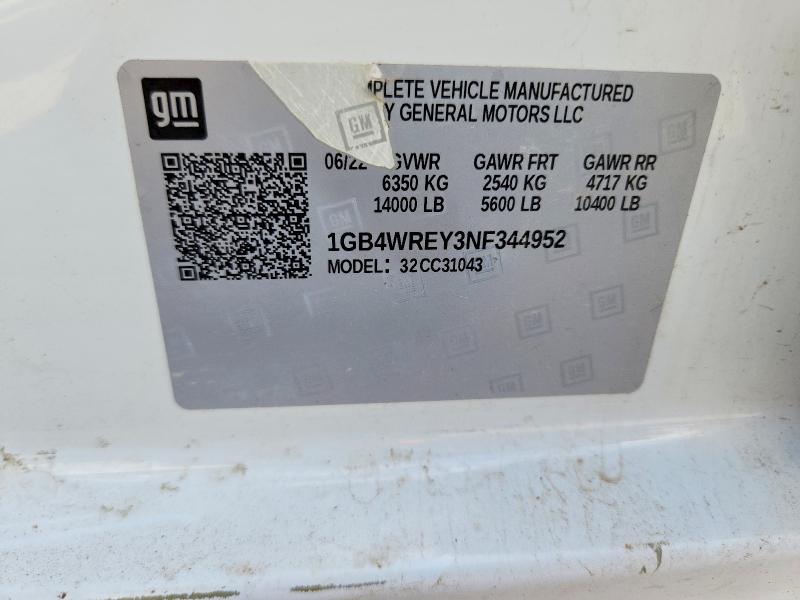 65500176 :رقم المزاد ، 1GB4WREY3NF344952 vin ، 2022 Chevrolet Silverado مزاد بيع