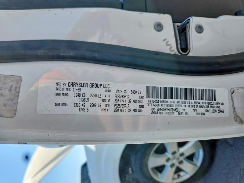 66512856 :رقم المزاد ، 3D4PG5FVXAT140221 vin ، 2010 Dodge Journey مزاد بيع