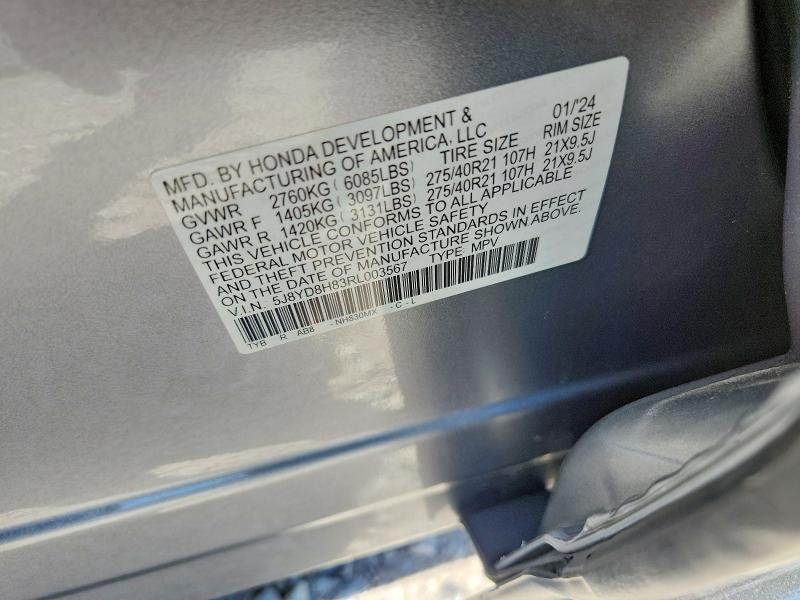 Продажа на аукционе авто 2024 Acura Mdx, vin: 5J8YD8H83RL003567, номер лота: 65626846