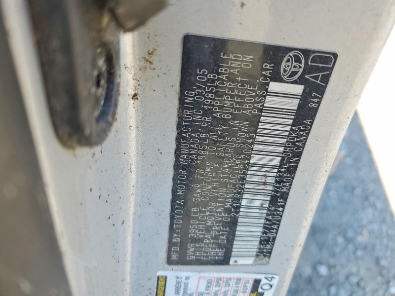 2005 Toyota Matrix მანქანა იყიდება აუქციონზე, vin: 2T1LR32E35C470243, აუქციონის ნომერი: 65696616