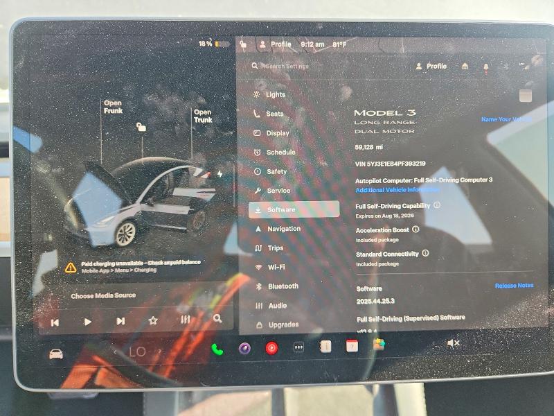Auction sale of the 2023 Tesla Model 3, vin: 5YJ3E1EB4PF393219, lot number: 63242316