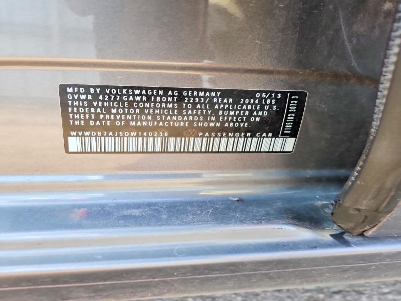 Продажа на аукционе авто 2013 Volkswagen Golf, vin: WVWDB7AJ5DW140236, номер лота: 66642756