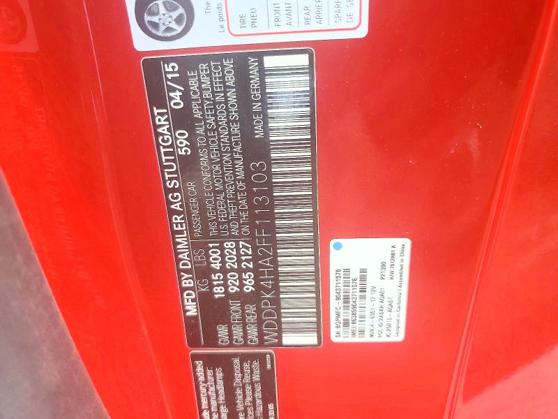 63573626 :رقم المزاد ، WDDPK4HA2FF113103 vin ، 2015 Mercedes-benz Slk مزاد بيع
