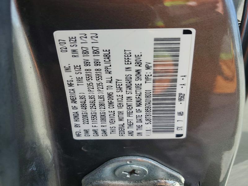 Продажа на аукционе авто 2007 Acura Rdx, vin: 5J8TB18597A018001, номер лота: 64291346