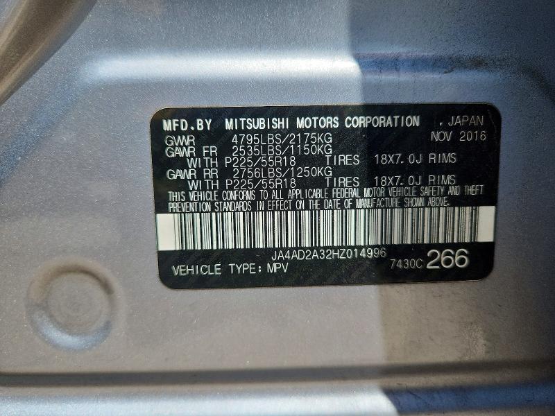 Продажа на аукционе авто 2017 Mitsubishi Outlander, vin: JA4AD2A32HZ014996, номер лота: 63729956