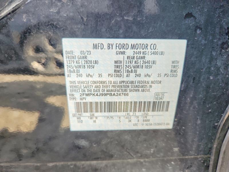 Продаж на аукціоні авто 2023 Ford Edge, vin: 2FMPK4J99PBA24766, номер лоту: 63882386