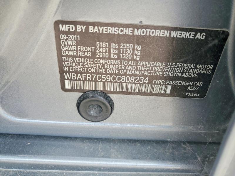 Aukcja sprzedaży 2012 Bmw 535, vin: WBAFR7C59CC808234, numer aukcji: 65211326