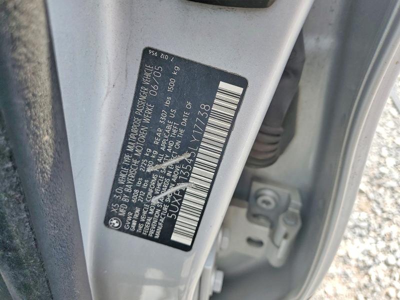 Продаж на аукціоні авто 2005 Bmw X5, vin: 5UXFA13545LY17738, номер лоту: 66100736