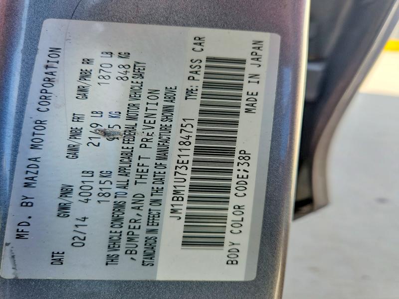 Продажа на аукционе авто 2014 Mazda 3, vin: JM1BM1U73E1184751, номер лота: 63685056