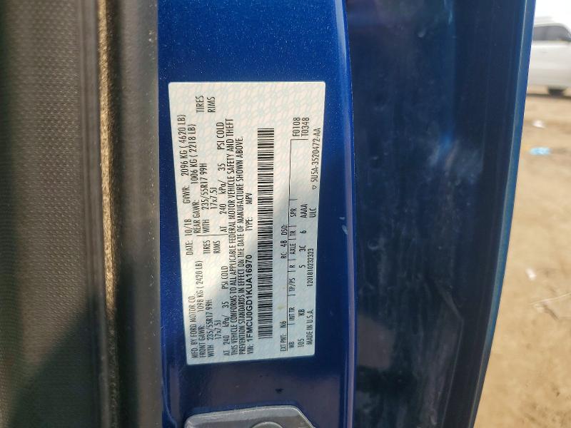 2019 Ford Escape მანქანა იყიდება აუქციონზე, vin: 1FMCU0GD1KUA16970, აუქციონის ნომერი: 65308336