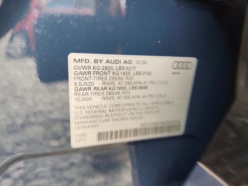 Aukcja sprzedaży 2025 Audi Q6 E-tron, vin: WA112BGF6SA026792, numer aukcji: 63693686