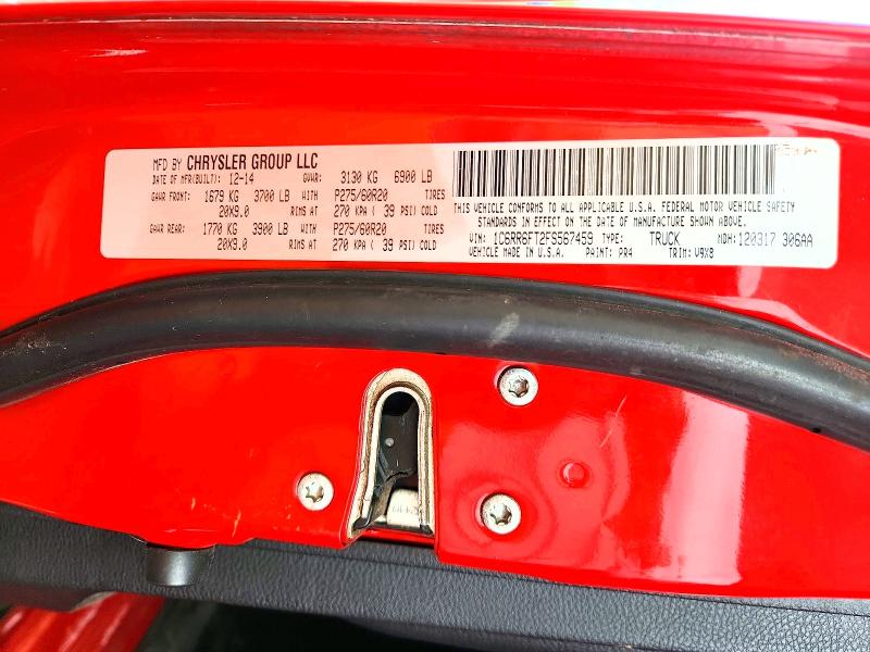 Продажа на аукционе авто 2015 Ram 1500, vin: 1C6RR6FT2FS567459, номер лота: 67063126