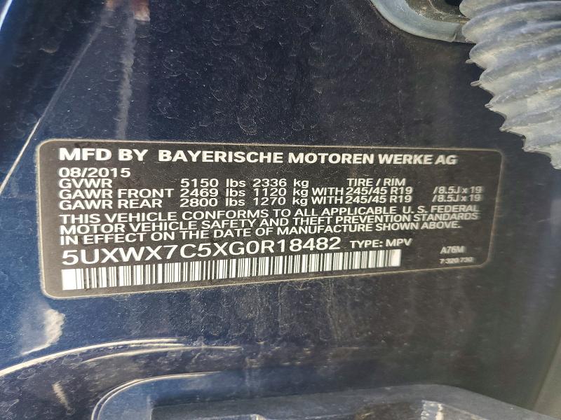 Aukcja sprzedaży 2016 Bmw X3, vin: 5UXWX7C5XG0R18482, numer aukcji: 64394766