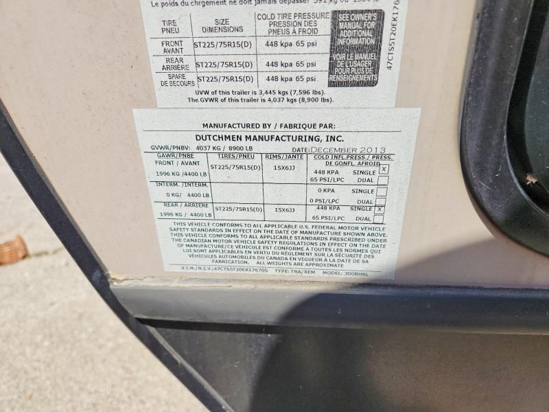 Продажа на аукционе авто 2014 Dutchmen Kodiak, vin: 47CTS5T20EK176705, номер лота: 63421076