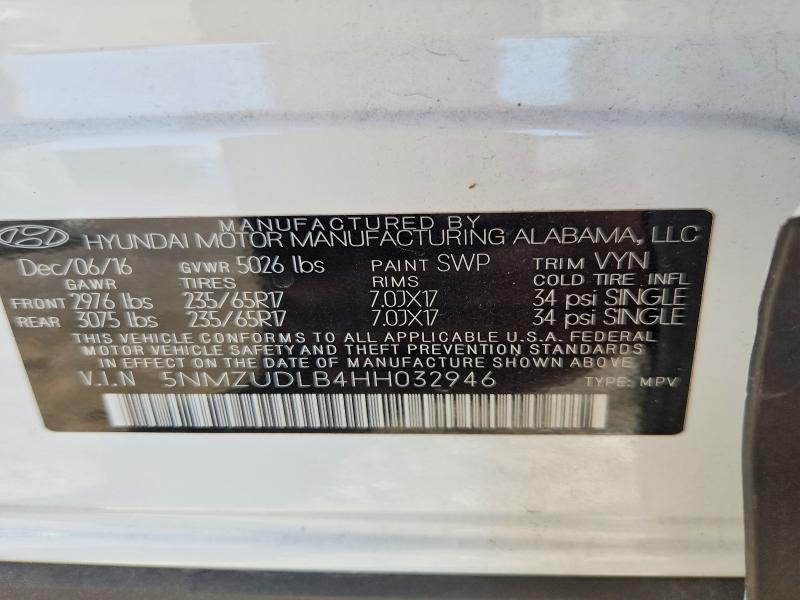 Продажа на аукционе авто 2017 Hyundai Santa Fe Sport, vin: 5NMZUDLB4HH032946, номер лота: 65489346