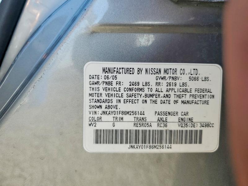 65650226 :رقم المزاد ، JNKAY01F86M256144 vin ، 2006 Infiniti M35 مزاد بيع