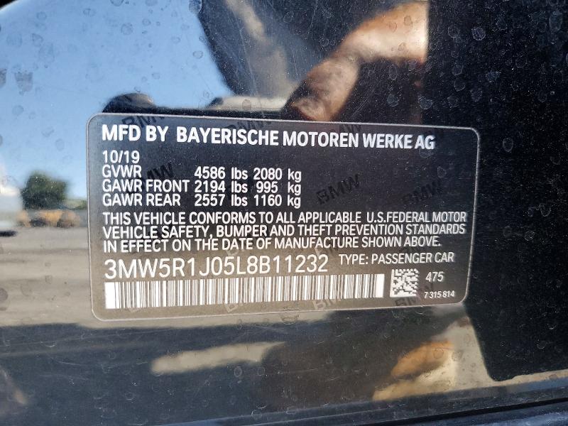 Продаж на аукціоні авто 2020 Bmw 330i, vin: 3MW5R1J05L8B11232, номер лоту: 63434976
