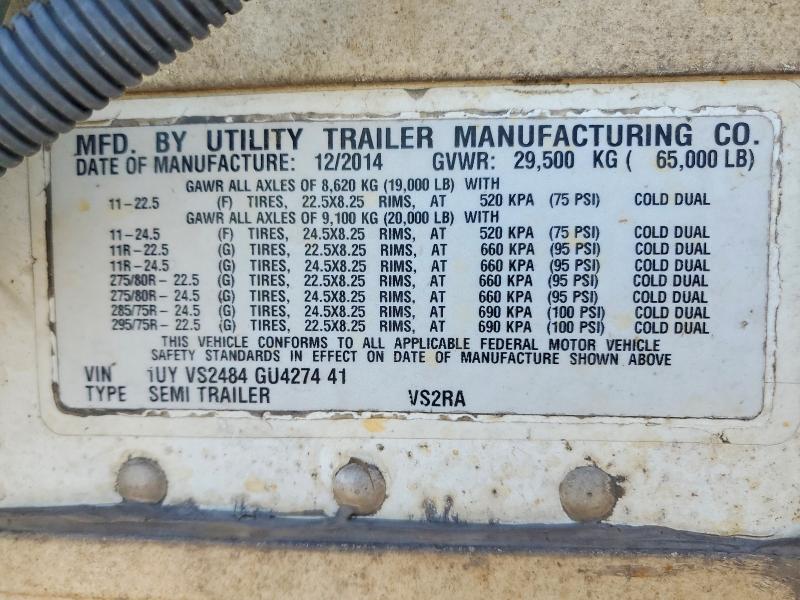 Продаж на аукціоні авто 2016 Utility Trailer Vsra Reefe, vin: 1UYVS2484GU427441, номер лоту: 66832926